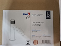 Fonteinkraan brondby, geborsteld koper - afbeelding 4 van  4