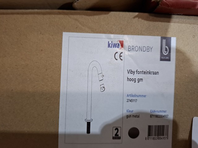 Fonteinkraan brondby, viby, gun metal - afbeelding 4 van  4