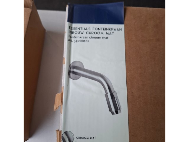 Fonteinkraan essentials, inbouw, messing mat - afbeelding 3 van  3