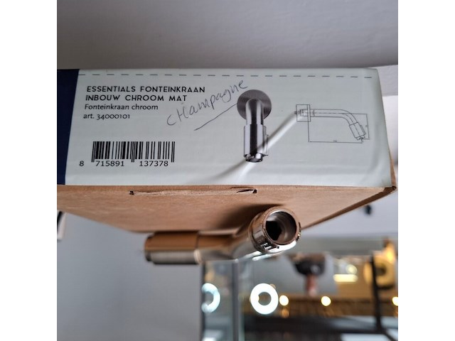 Fonteinkraan essentials, inbouw, messing mat - afbeelding 2 van  5