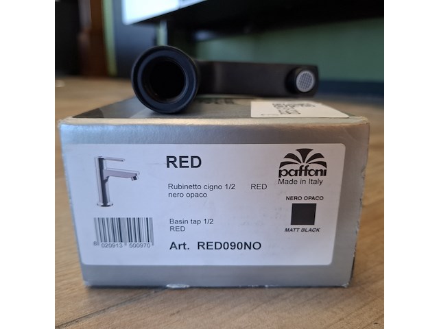 Fonteinkraan paffoni, red, mat zwart - afbeelding 4 van  4