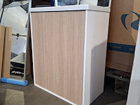 Fonteinmeubel, eiken/glans wit - afbeelding 2 van  5