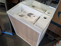 Fonteinmeubel, eiken/glans wit - afbeelding 3 van  5