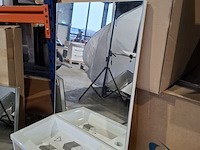 Fonteinmeubel, eiken/glans wit - afbeelding 5 van  5