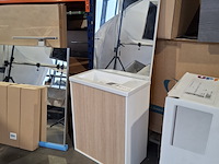 Fonteinmeubel, eiken/glans wit - afbeelding 1 van  6