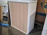 Fonteinmeubel, eiken/glans wit - afbeelding 2 van  6