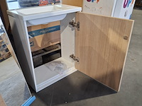 Fonteinmeubel, eiken/glans wit - afbeelding 4 van  6