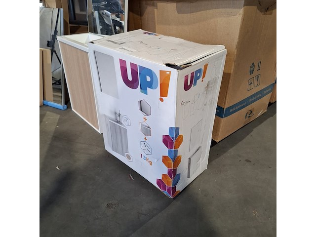 Fonteinmeubel, eiken/glans wit - afbeelding 6 van  6