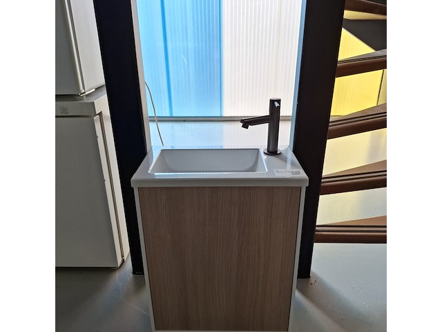 Fonteinmeubel eiken/wit - afbeelding 2 van  9