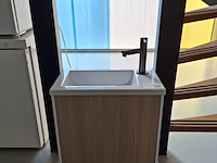 Fonteinmeubel eiken/wit - afbeelding 2 van  9