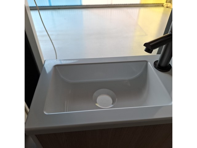 Fonteinmeubel eiken/wit - afbeelding 5 van  9