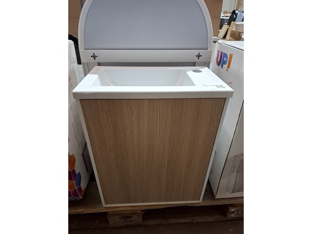 Fonteinmeubel wit/eiken - afbeelding 2 van  6
