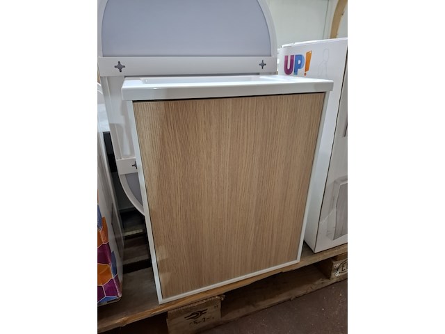 Fonteinmeubel wit/eiken - afbeelding 3 van  6