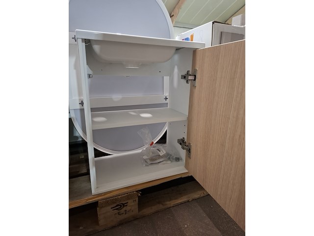 Fonteinmeubel wit/eiken - afbeelding 4 van  6