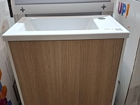 Fonteinmeubel wit/eiken - afbeelding 2 van  4