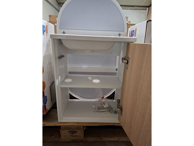 Fonteinmeubel wit/eiken - afbeelding 3 van  4