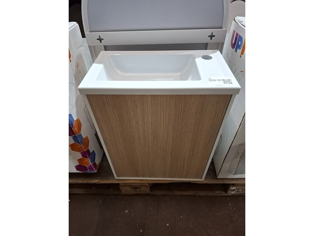 Fonteinmeubel wit/eiken - afbeelding 2 van  5