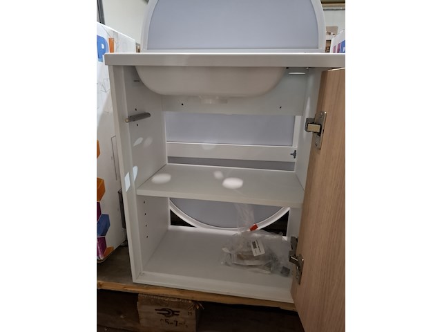 Fonteinmeubel wit/eiken - afbeelding 4 van  5