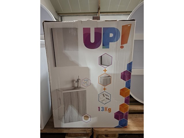 Fonteinmeubel wit/eiken - afbeelding 5 van  5