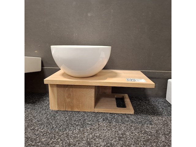 Fonteinmeubel, wood, eiken/wit - afbeelding 1 van  5