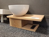 Fonteinmeubel, wood, eiken/wit - afbeelding 2 van  5