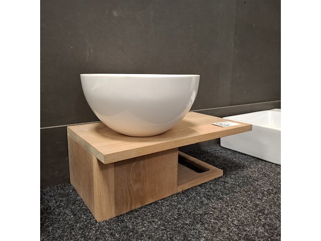 Fonteinmeubel, wood, eiken/wit - afbeelding 3 van  5
