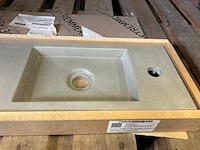 Fonteintje beton light met kraangat, detremmerie - afbeelding 2 van  6
