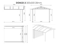 Fonteyn aanbouw overkapping 300 x 300 cm - afbeelding 1 van  2