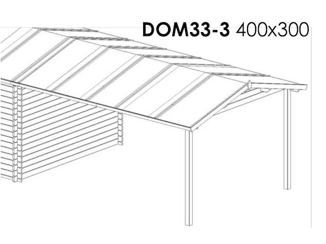 Fonteyn aanbouw overkapping 400 x 300 cm - afbeelding 1 van  2