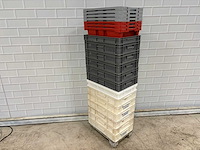 Food krat op transport dolly (20x) - afbeelding 1 van  4