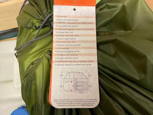 Force 10 vango f10 xenon ul2+ tunneltent - afbeelding 3 van  4