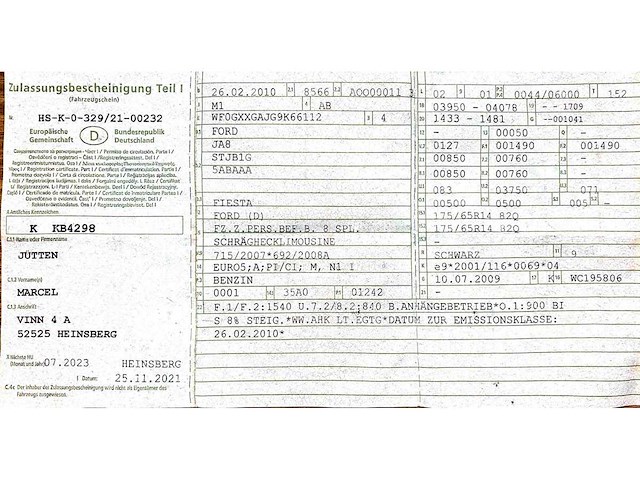 Ford - 2010 - fiesta - duits - personenauto - afbeelding 15 van  23