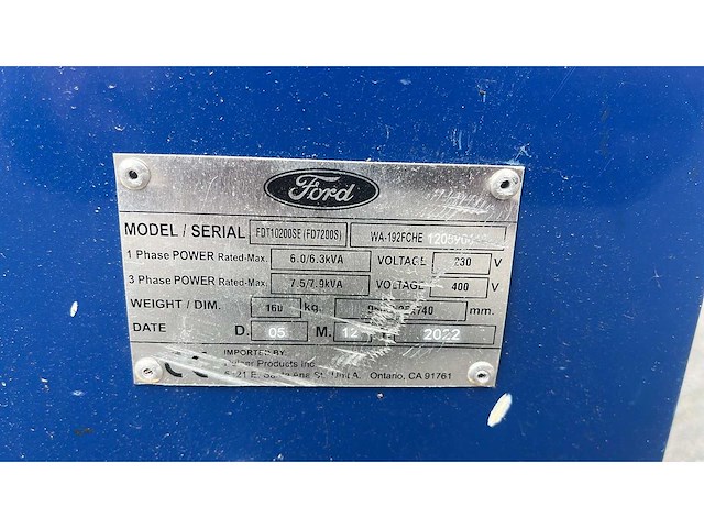 Ford - 2022 - stroomgenerator - afbeelding 3 van  3
