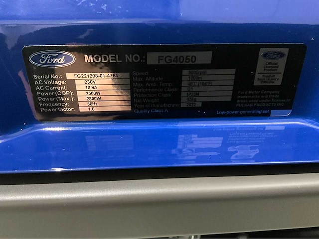 Ford - 2026 - fg4050 - noodstroomaggregaat - afbeelding 4 van  13