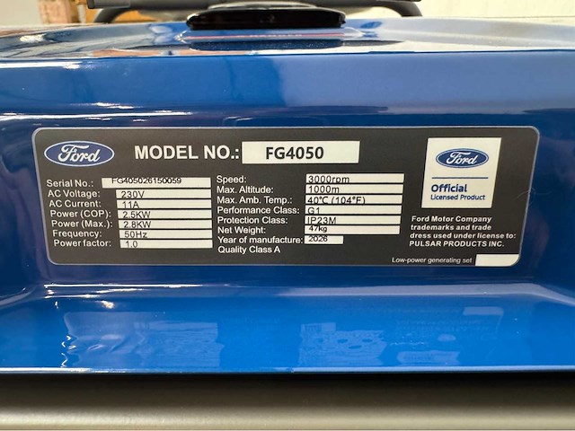 Ford - 2026 - fg4050 - stroomgenerator 2.8kw - afbeelding 16 van  20
