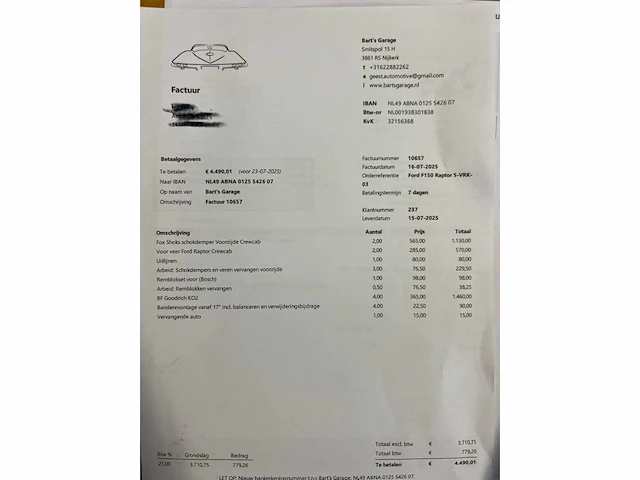 Ford - f150 raptor - svt - 6.2 v8 - bedrijfswagen - 2011 - afbeelding 35 van  40