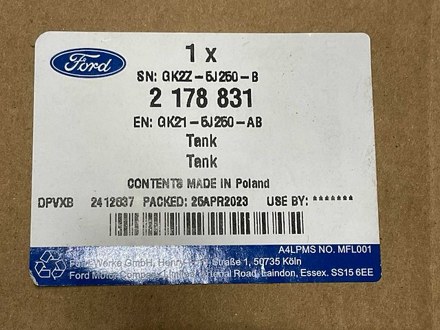 Ford - kunststof tank - afbeelding 3 van  3