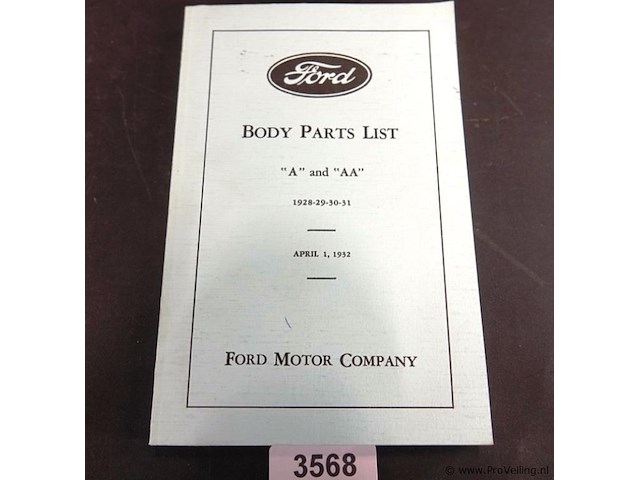 Ford body parts list - afbeelding 1 van  5