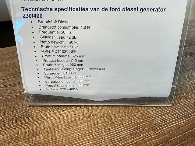 Ford fdt10200se noodstroomaggregaat - afbeelding 7 van  7