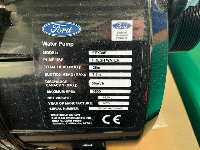 Ford fpx-30e vuilwaterpomp ( benzine ) - afbeelding 4 van  4