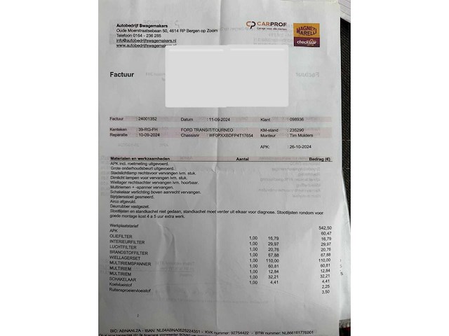 Ford transit custom tourneo 125 t300 camper 39-rg-fh - afbeelding 40 van  55