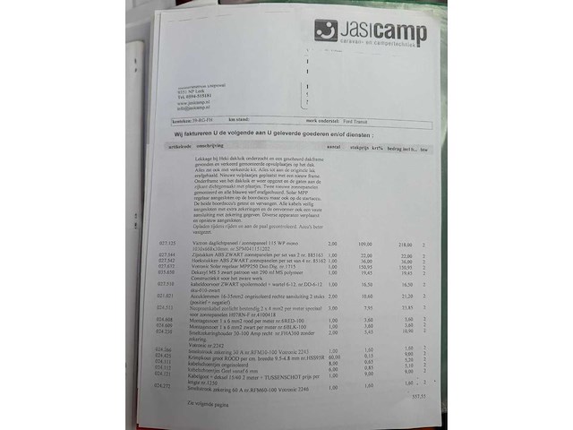 Ford transit custom tourneo 125 t300 camper 39-rg-fh - afbeelding 53 van  55