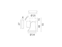 Foresti suardi 252.c chroom magnetic door holder - afbeelding 5 van  5