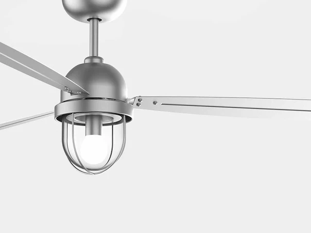 Forlight design plafond ventilator nikkel + lamp - afbeelding 2 van  6