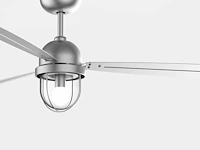Forlight design plafond ventilator nikkel + lamp - afbeelding 2 van  6