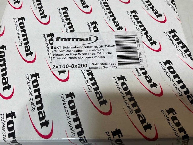 Format schroevendraaierset met t-greep binnenzeskant 2-8x mm 7-delig (2x) - afbeelding 1 van  1