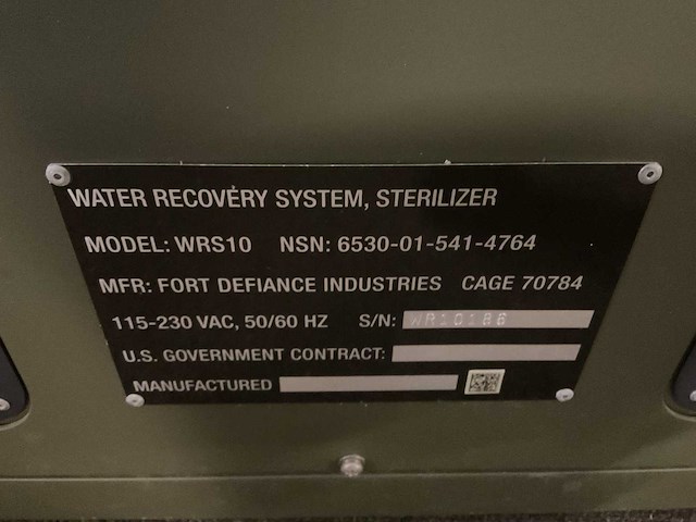 Fort defiance industries wrs10 sterilizer - afbeelding 7 van  7