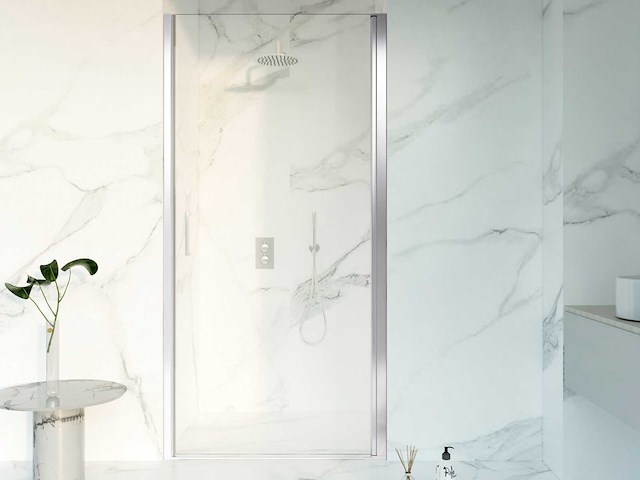 Fortifura galeria douchedeur 100x200 profiel veiligheidsglas anti kalk chroom - afbeelding 1 van  5