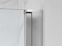 Fortifura galeria douchedeur 100x200 profiel veiligheidsglas anti kalk chroom - afbeelding 2 van  5