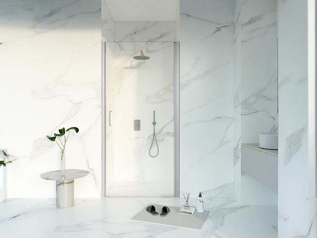 Fortifura galeria douchedeur brushed nickel 90x200cm easy clean pvd - afbeelding 1 van  3